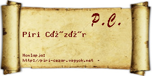 Piri Cézár névjegykártya